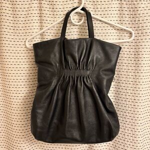 Daniella Lehavi Ruched Black Shoulder Bag